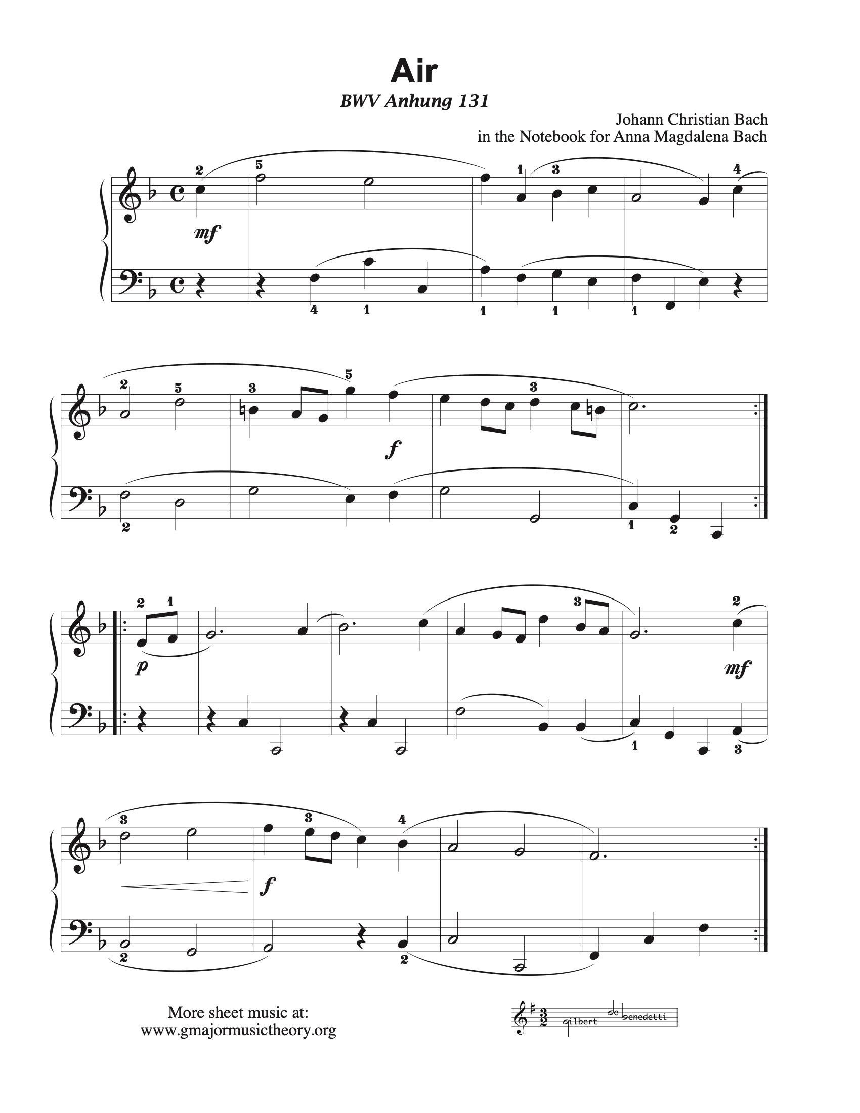 Air sheet music