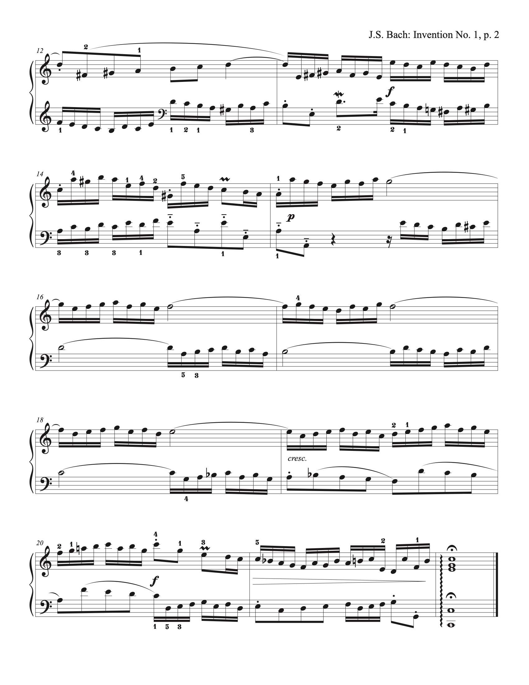 Invention No. 1 sheet music — page 2