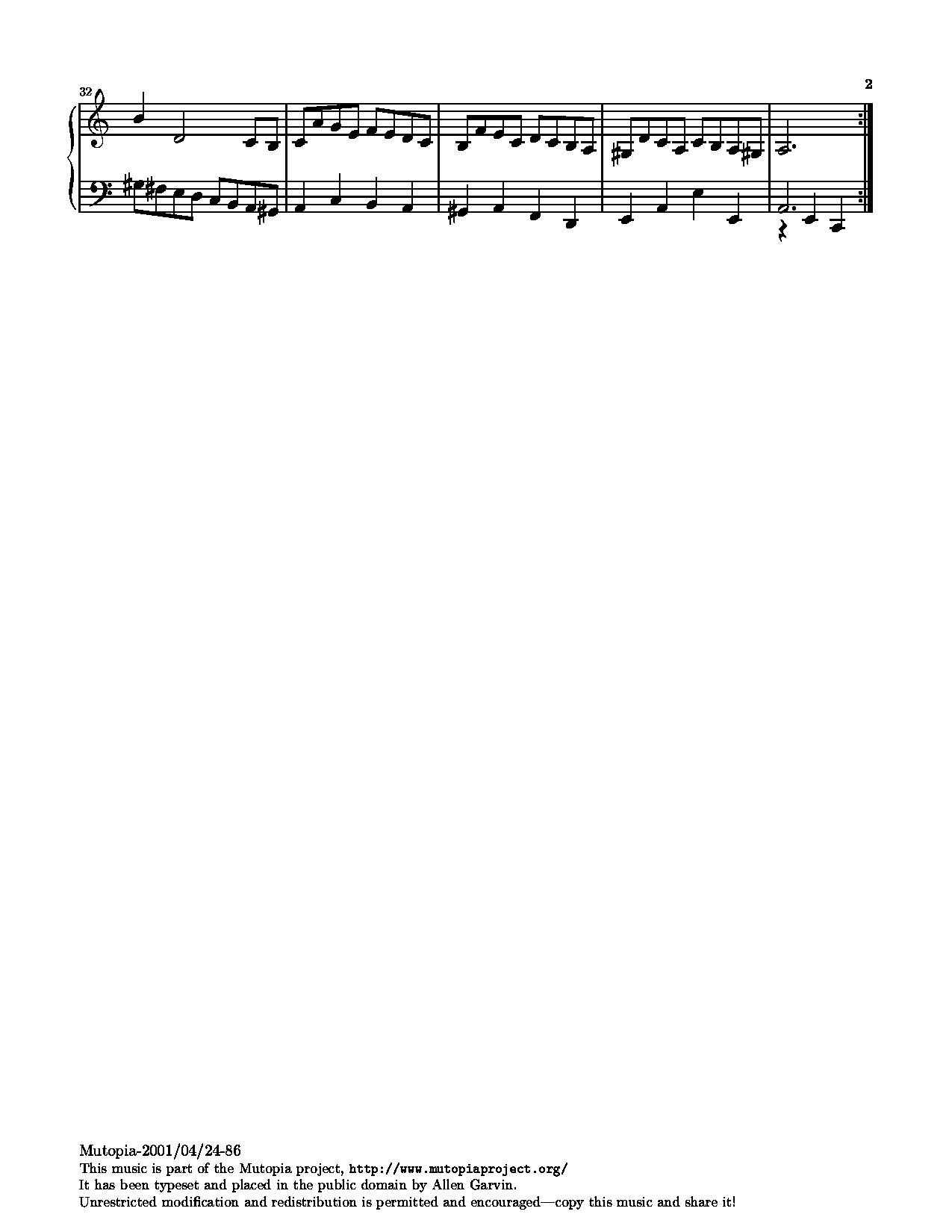 Bouree II sheet music — page 2