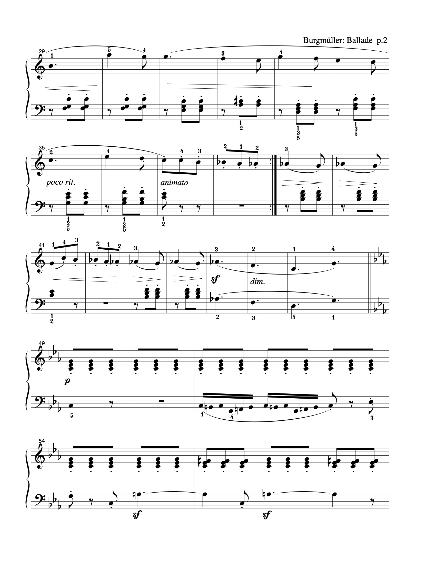Ballade sheet music — page 2