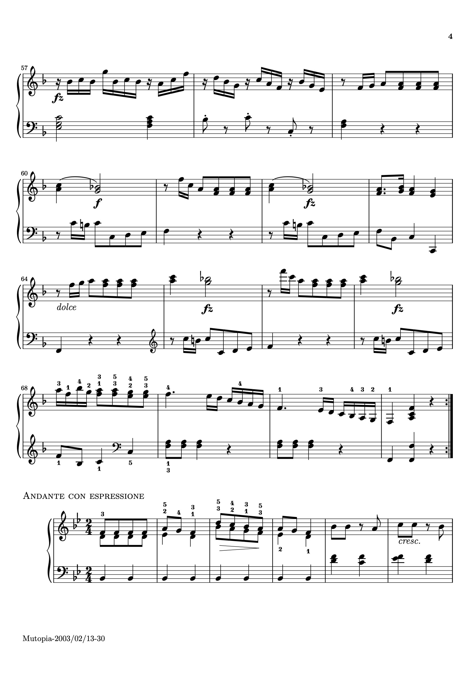 Sonatina Op. 36, No. 4 sheet music — Movement II