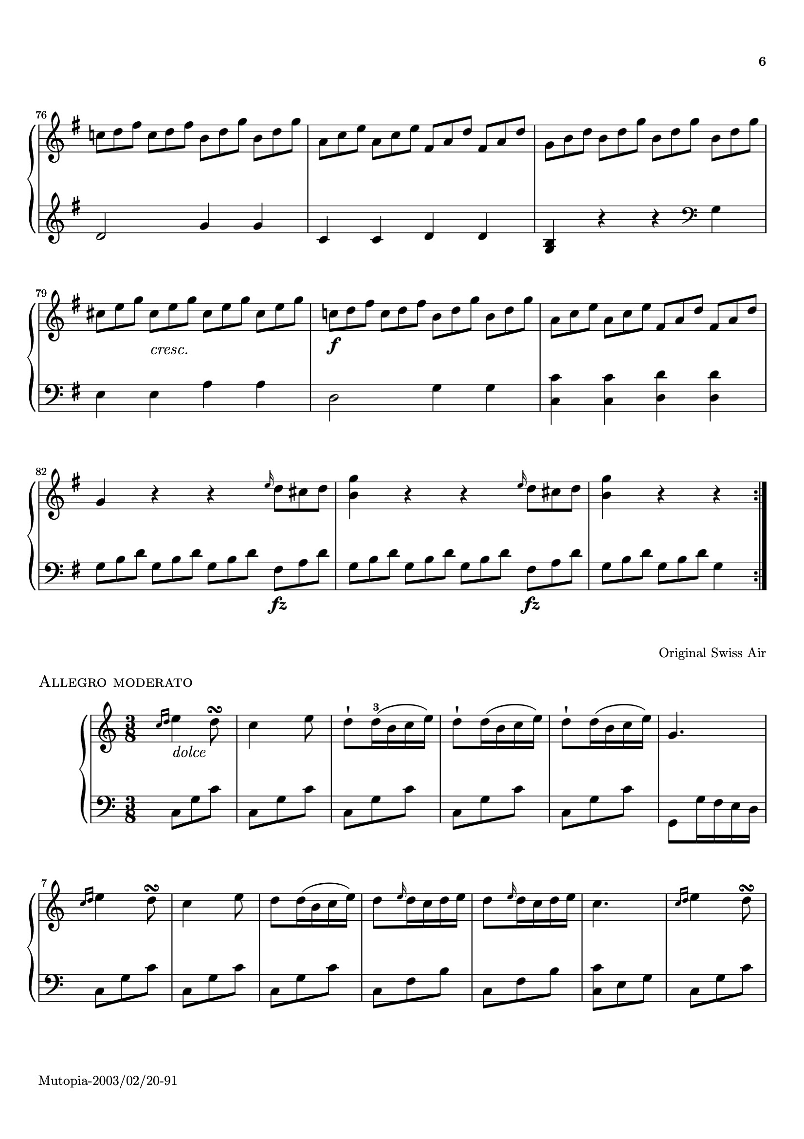 Sonatina Op. 36, No. 5 sheet music — Movement II