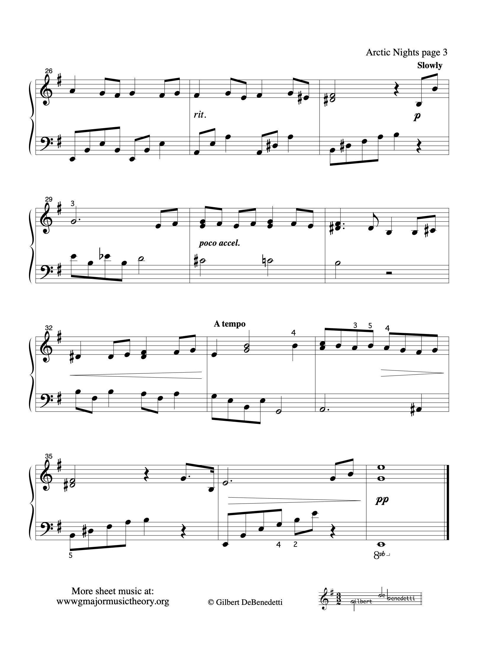 Arctic Nights sheet music — page 3