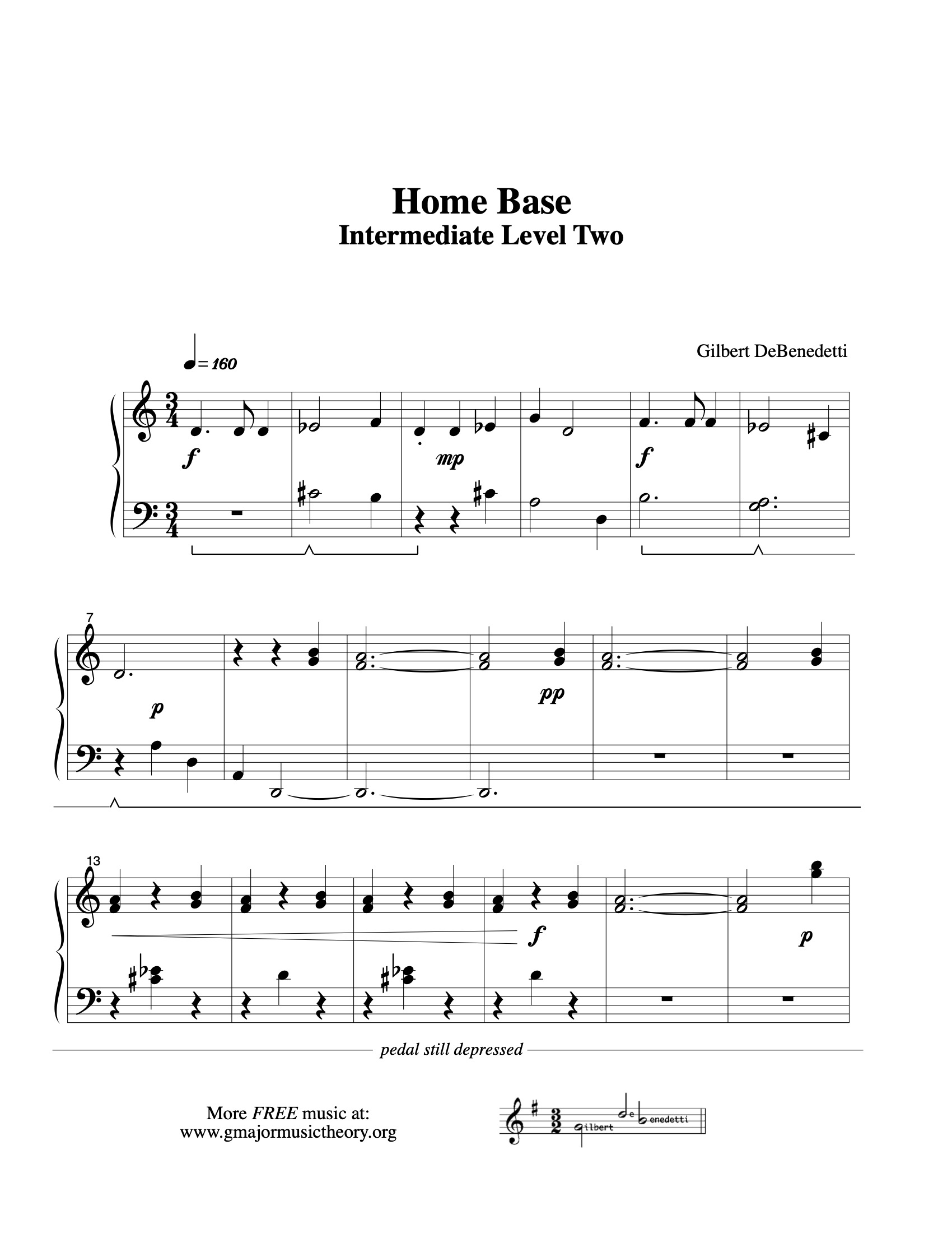 Home Base sheet music — page 1