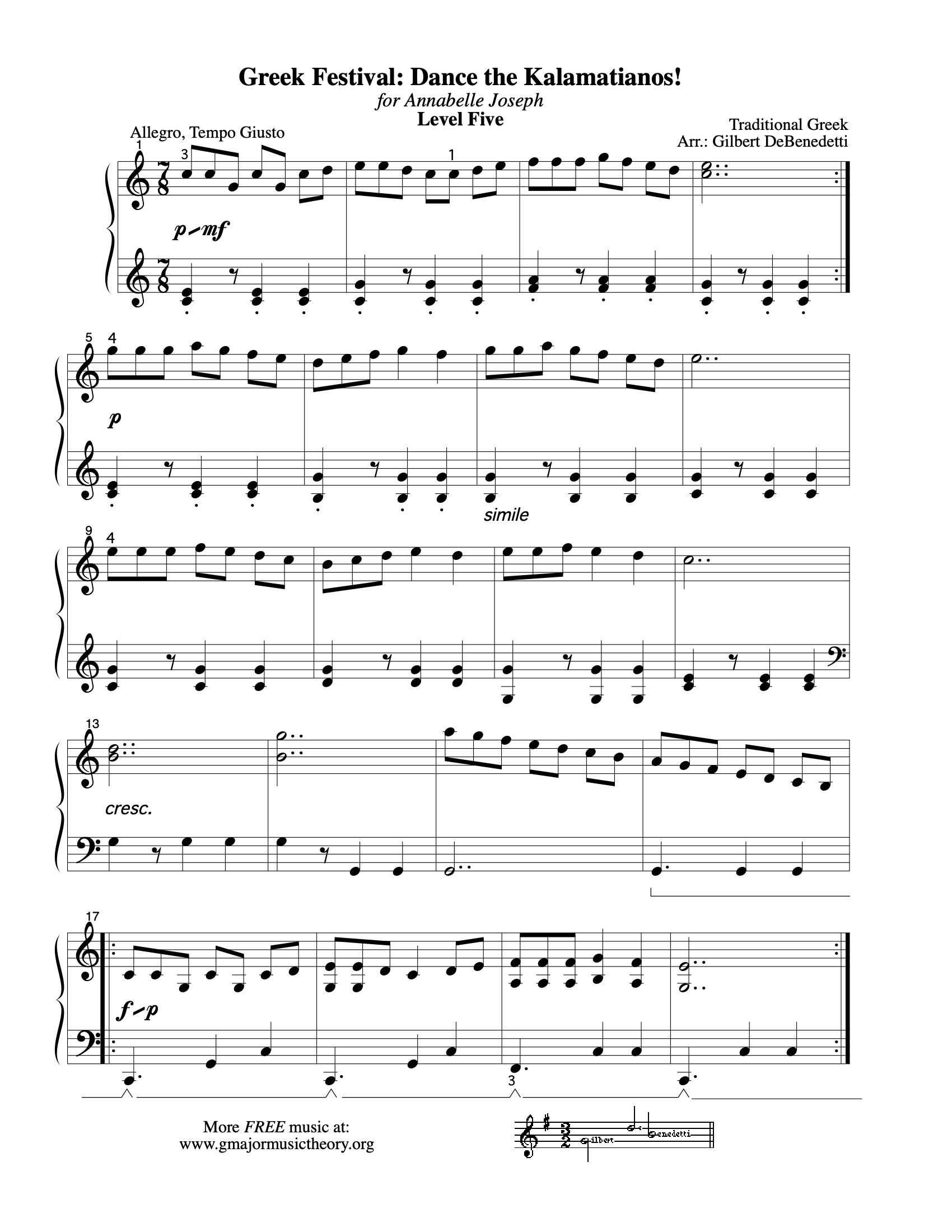 Greek Festival sheet music — page 1