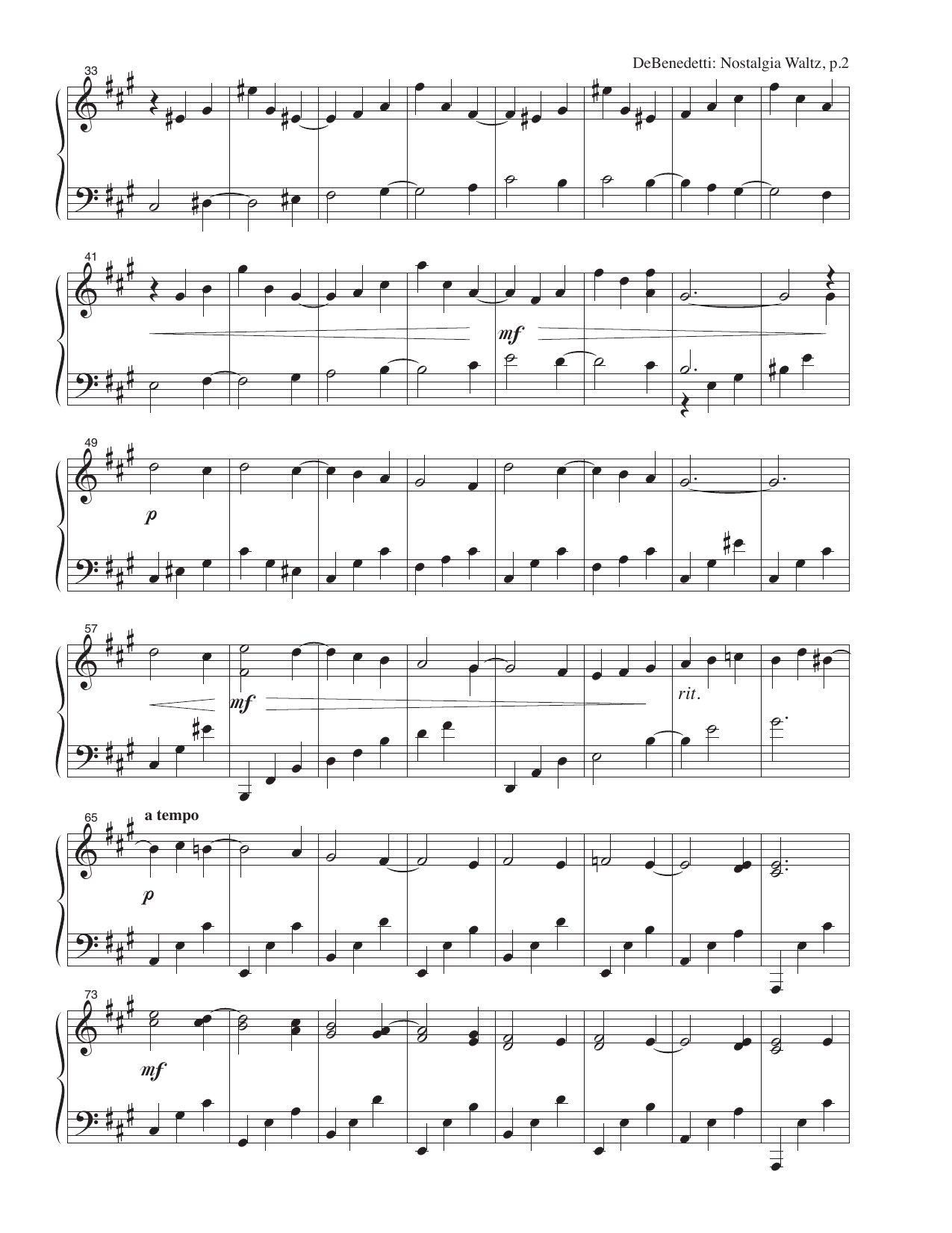 Nostalgia Waltz sheet music — page 2