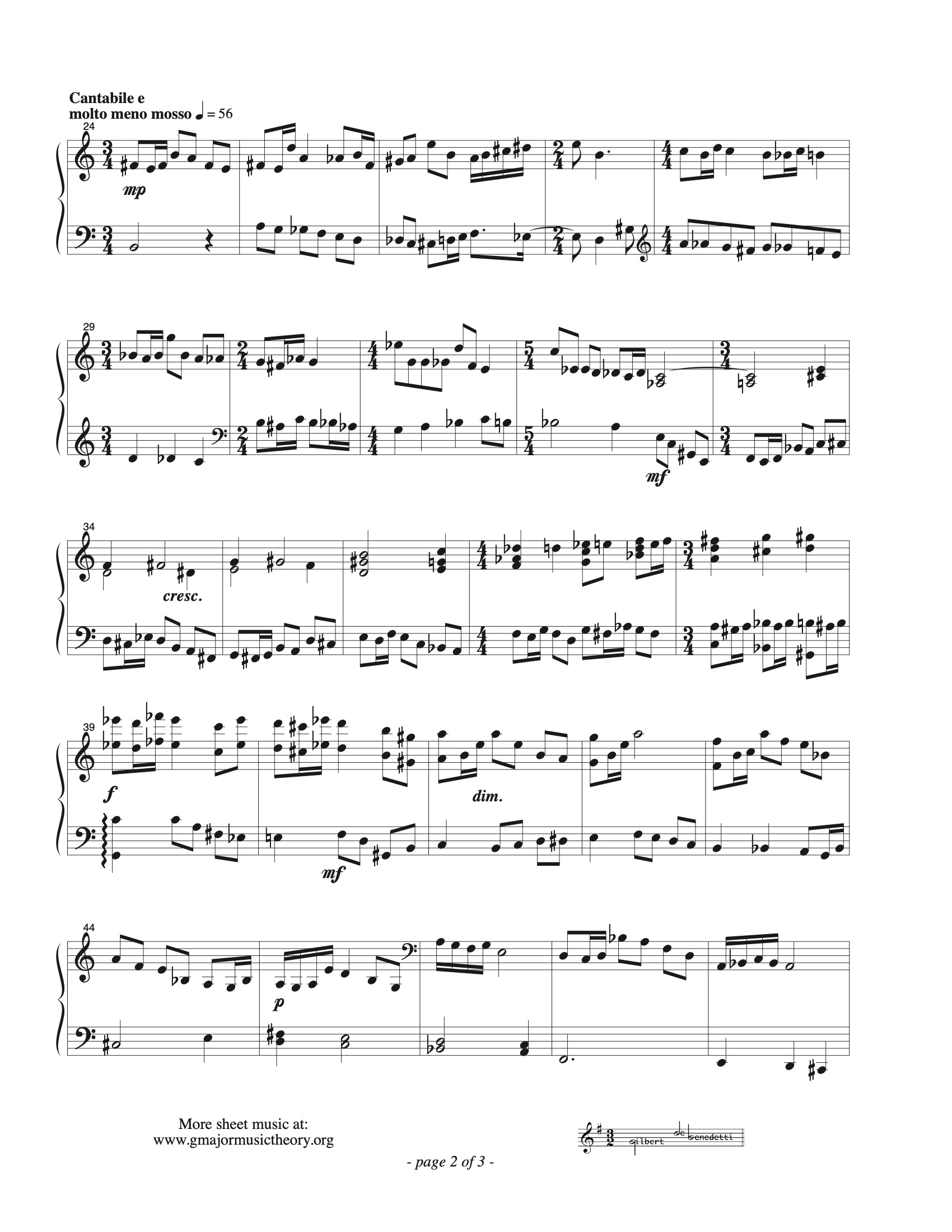 Prelude sheet music — page 2