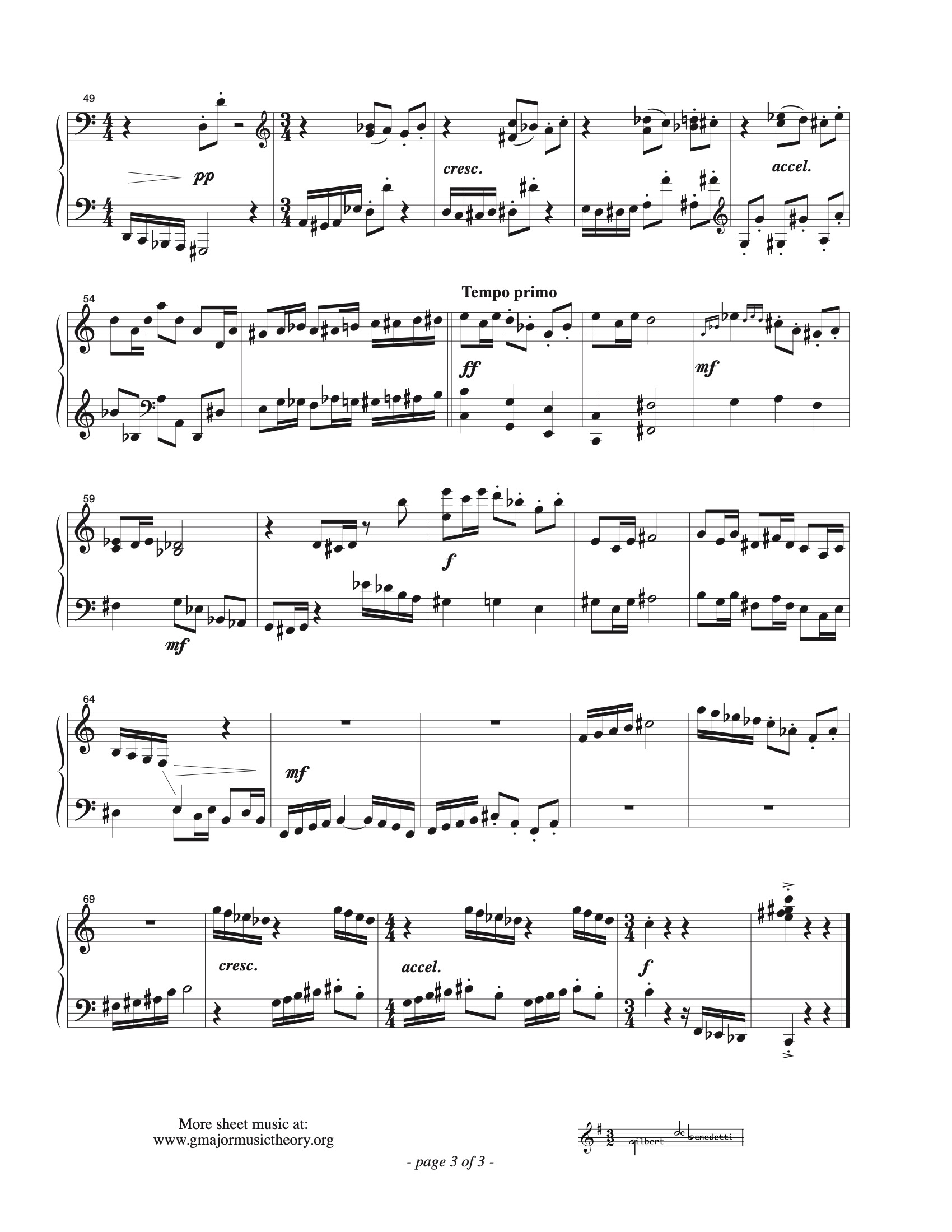 Prelude sheet music — page 3