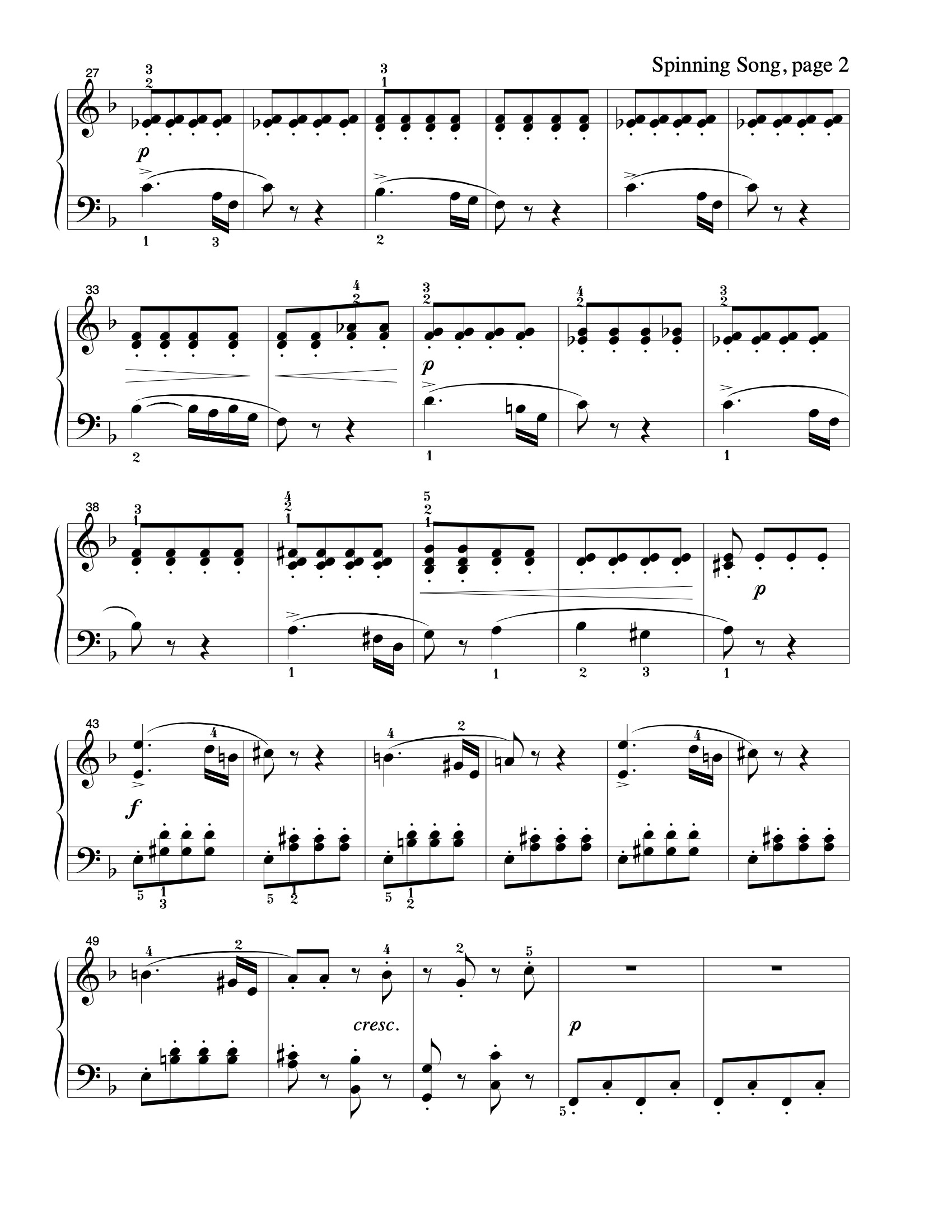 Spinning Song sheet music — page 2