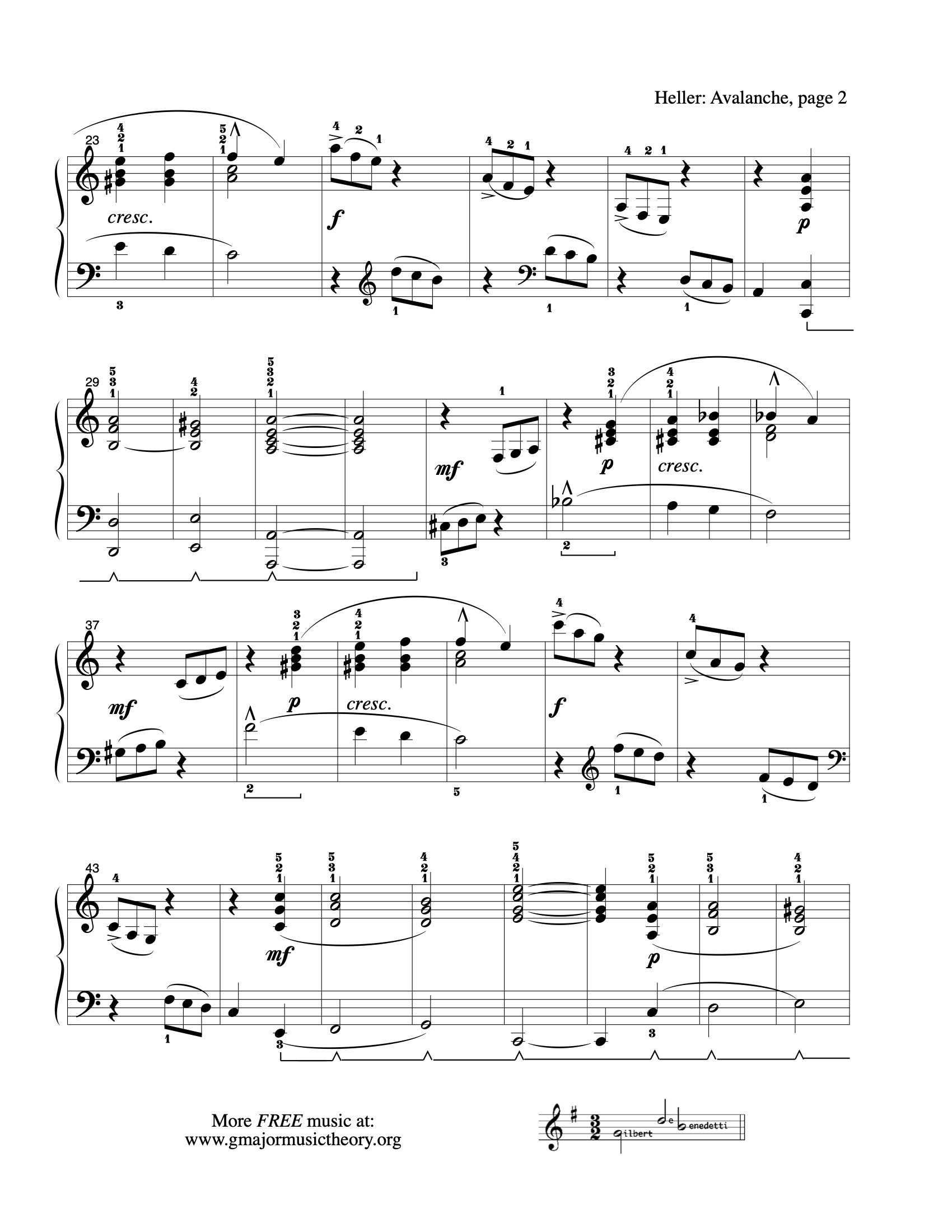 Avalanche sheet music — page 2