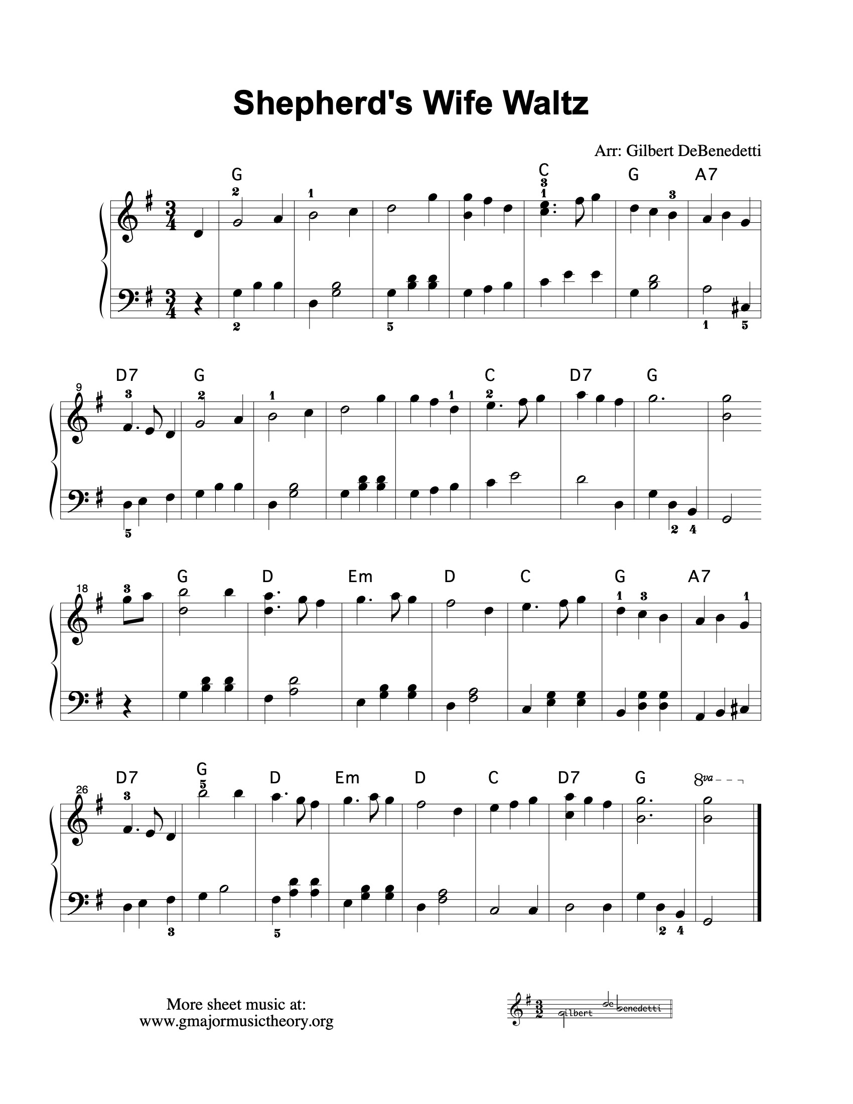 Shepherd's Wife Waltz sheet music