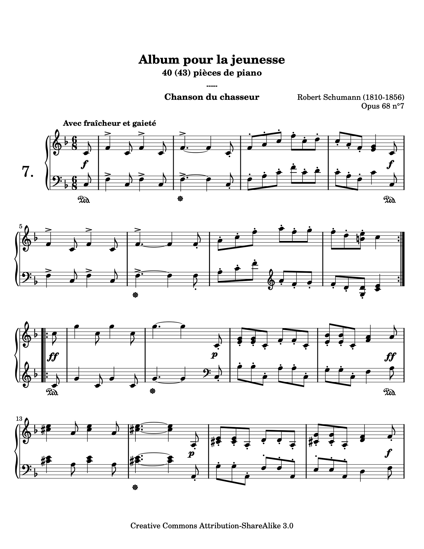 The Hunt sheet music — page 1