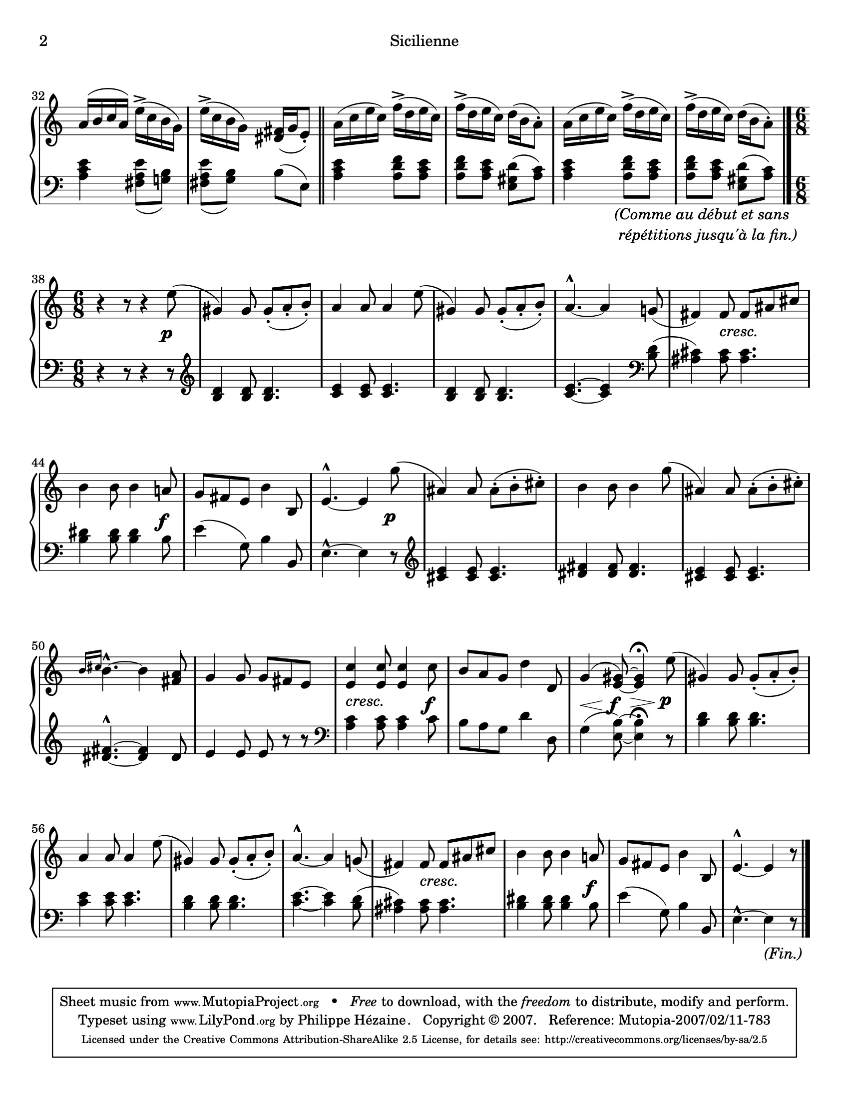 Sicilienne sheet music — page 2