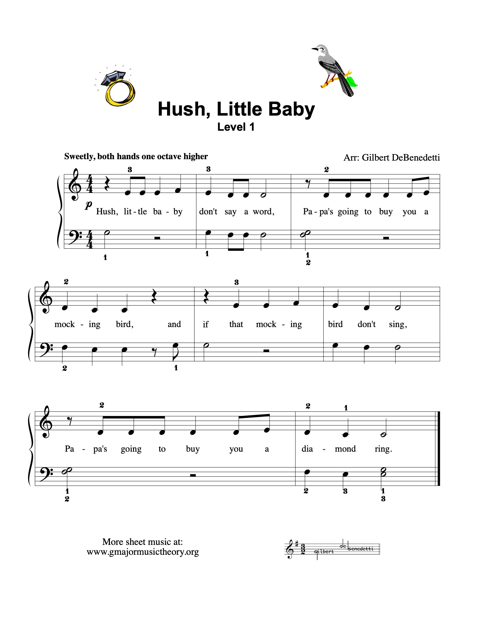 Hush Little Baby - Piano