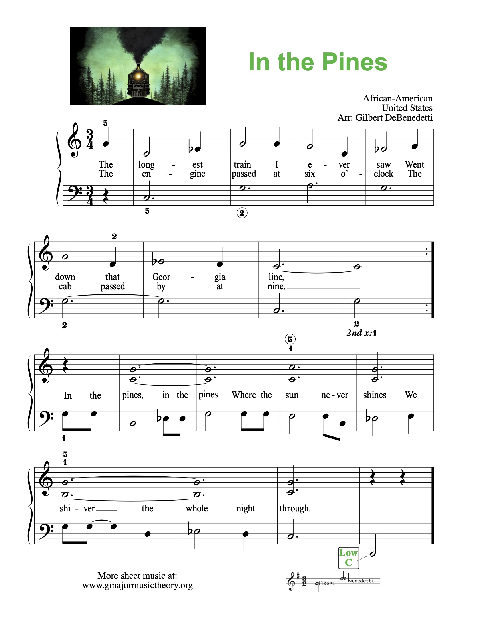 In the Pines sheet music