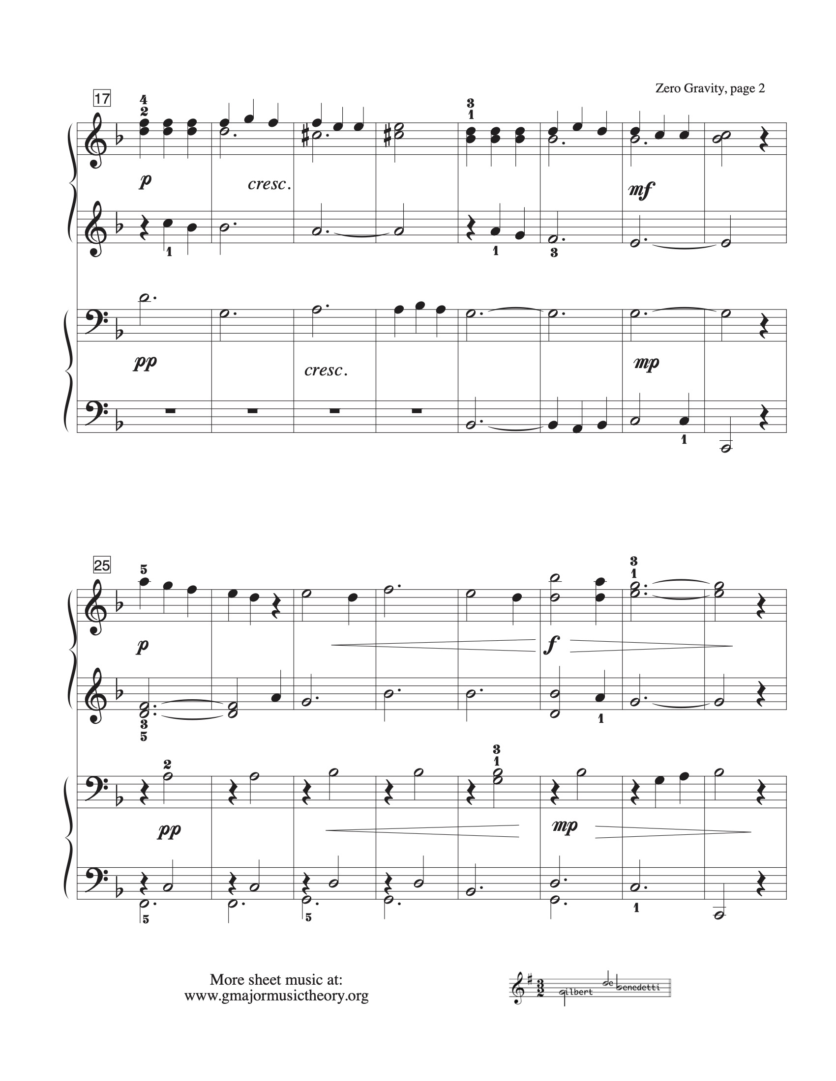 Zero Gravity / Duet sheet music page 2