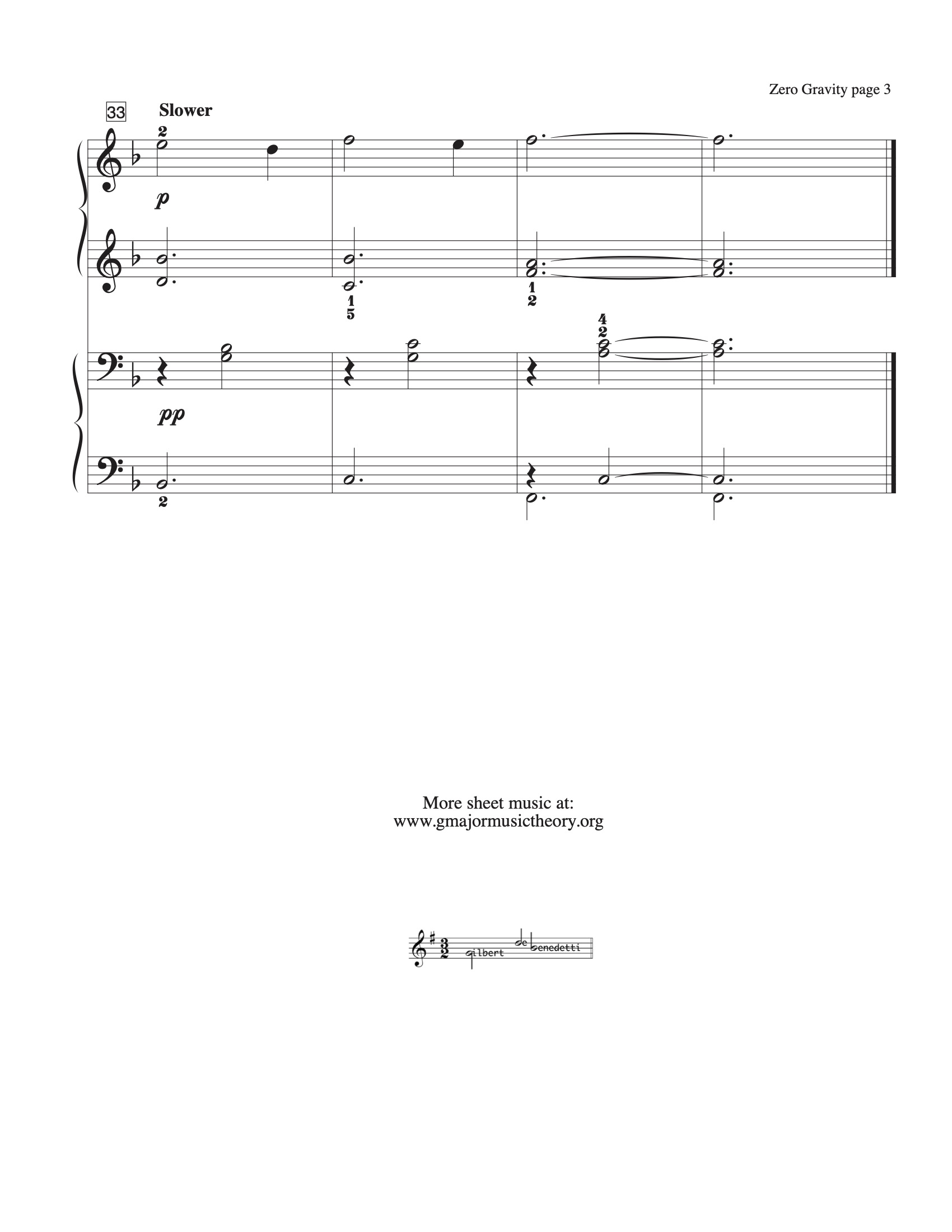 Zero Gravity / Duet sheet music page 3