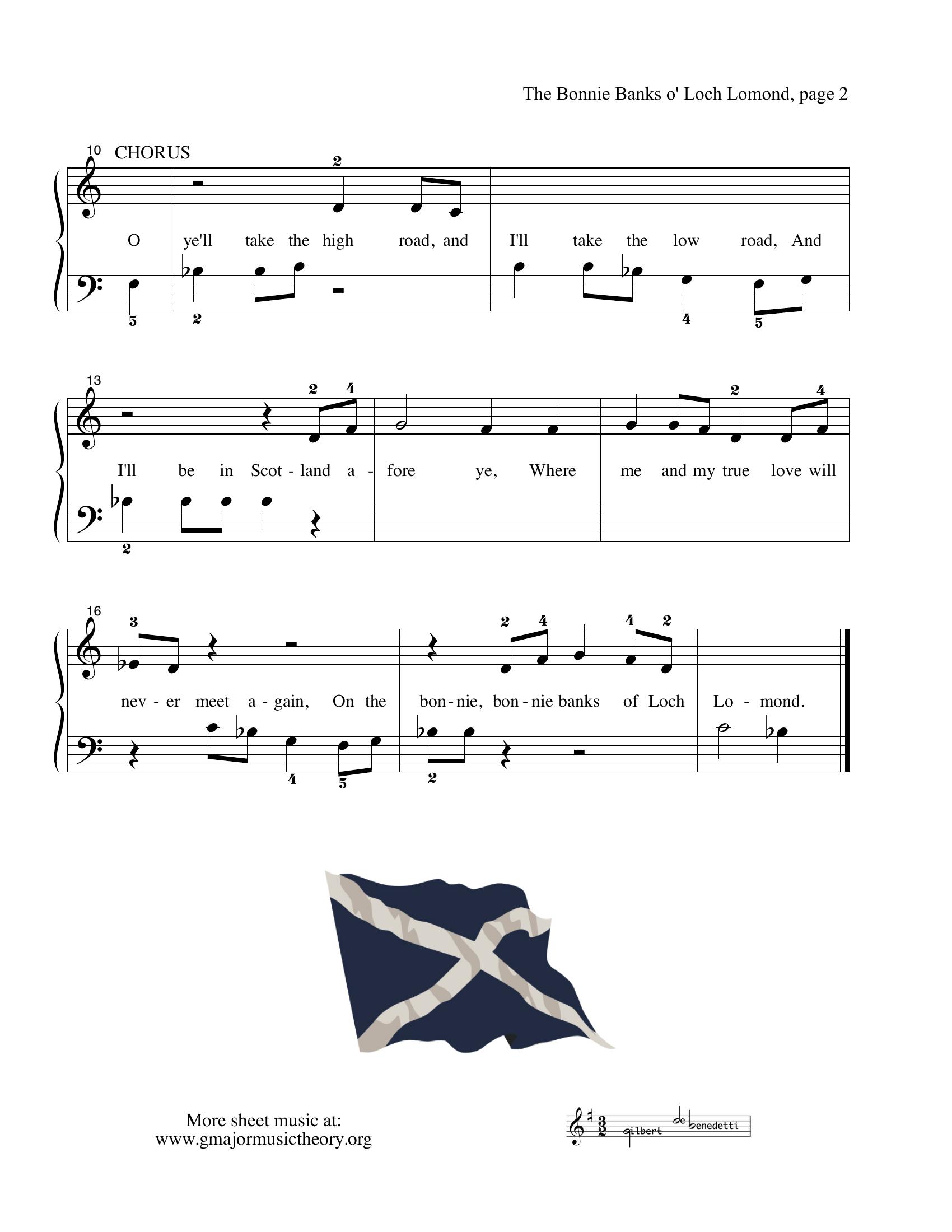 The Bonnie Banks  o' Loch Lomond sheet music page 2